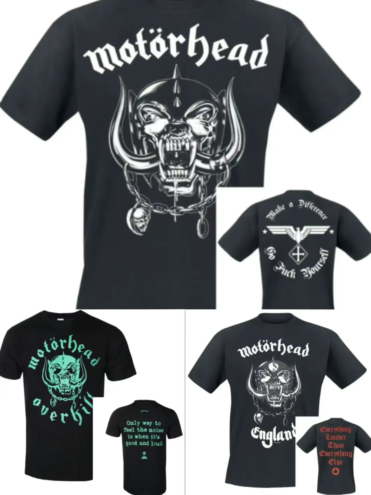 50 Wings Badge Motörhead T-Shirt Men Women Band Graphic Tee Cotton Summer Top， Retro, 90s Aesthetic，retro, 90s Aesthetic