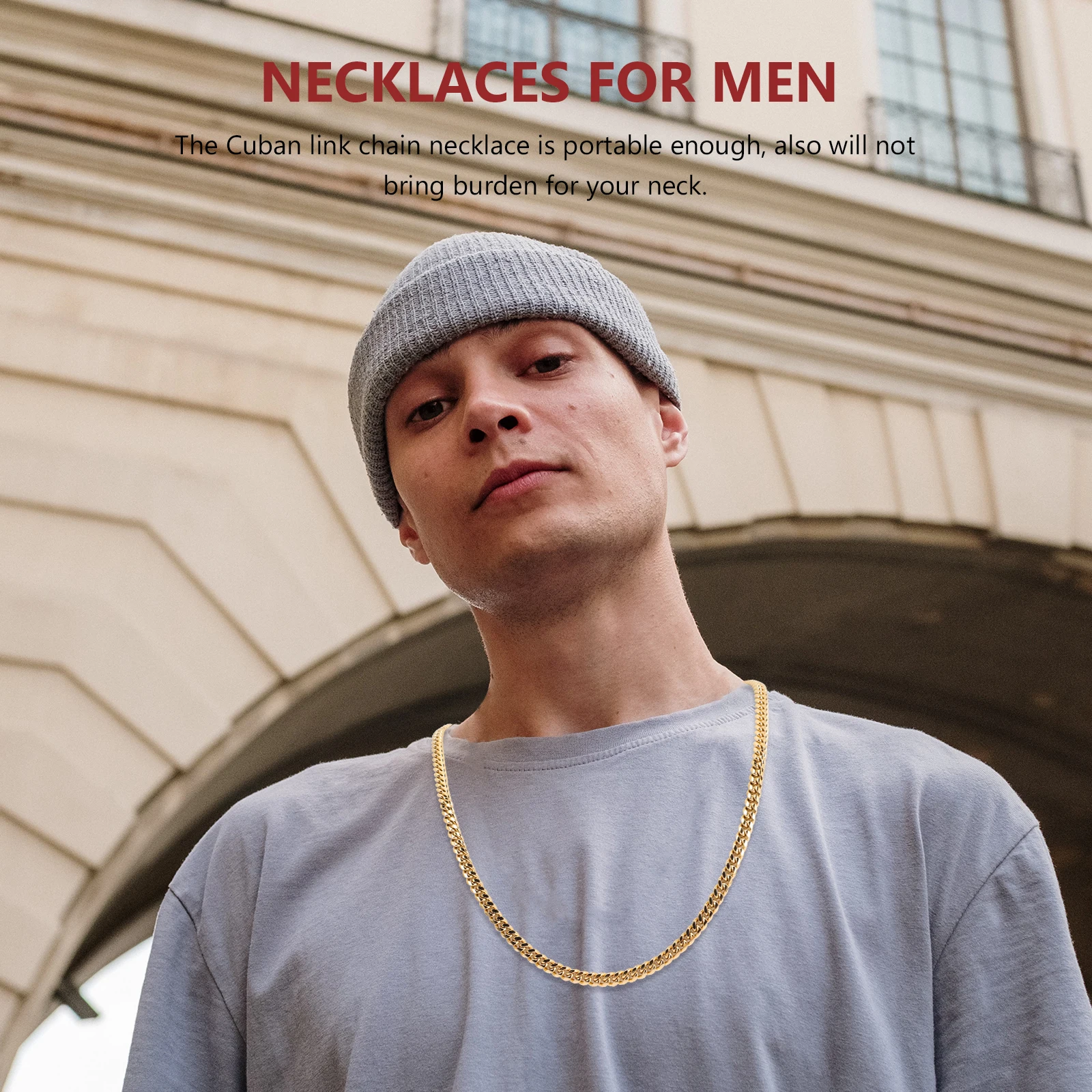 

Golden Cuban Chain Necklace For Necklaces For Men Men Rhinestone Jewelry Choker Chain Fashionable Wearable Gift