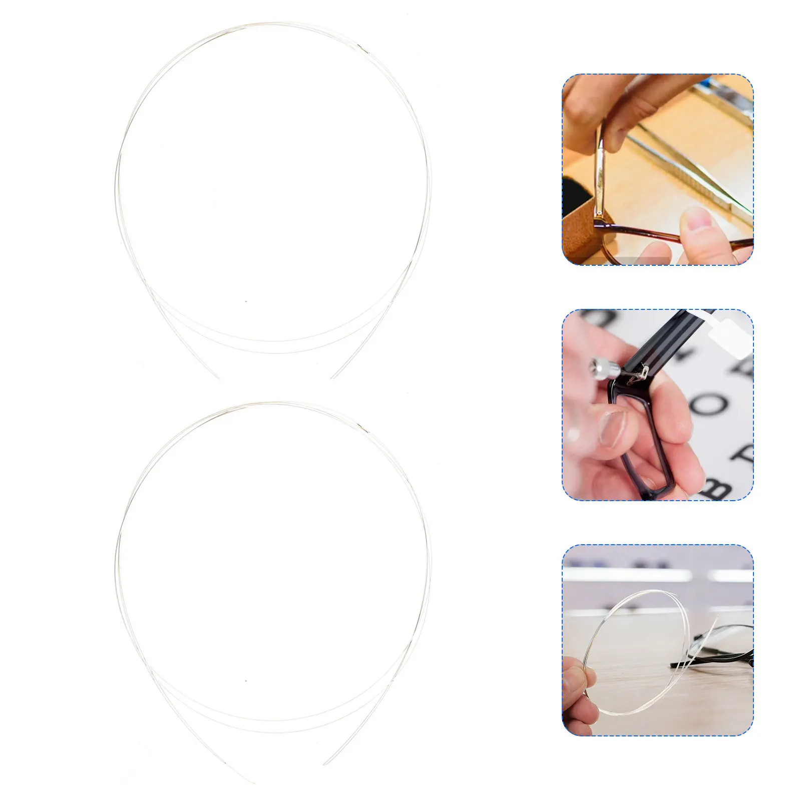 2Pcs Silver Welding Wire Alloy Bar Glasses Repair Accessory Waterproof Rustproof Metal Welding Solution Bar Glasses Repair Wire