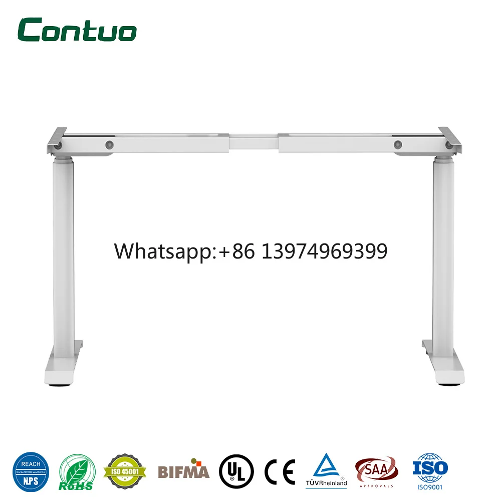 Dual Motor Electric Adjustable Desk Frame Metal Modern Standing Desk Frame Dual Motor Ergonomic Height Adjustable Base Legs OEM