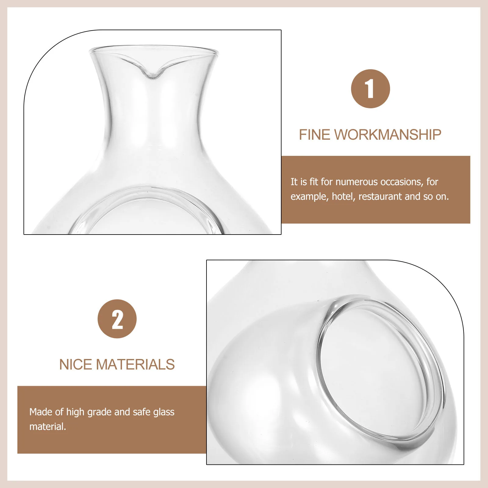 

Ice Wine Glass Decanter Stable Thick Base Safe Material for Bar Home Restaurant Cooling Brandy Container Sake Bottle