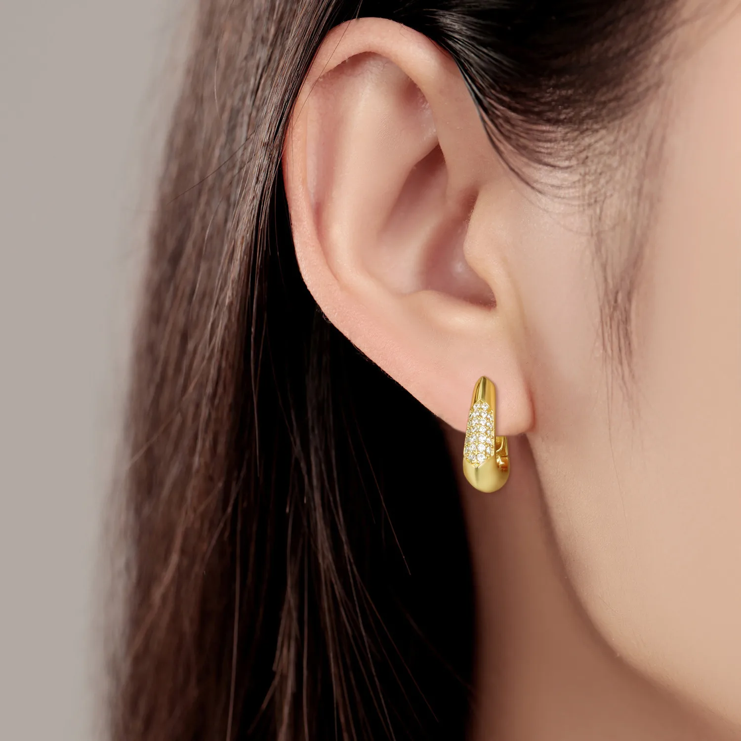 Panpoki s925 prata esterlina dourado simples temperamento brincos de argola versáteis para mulheres jóias presentes de festa originais