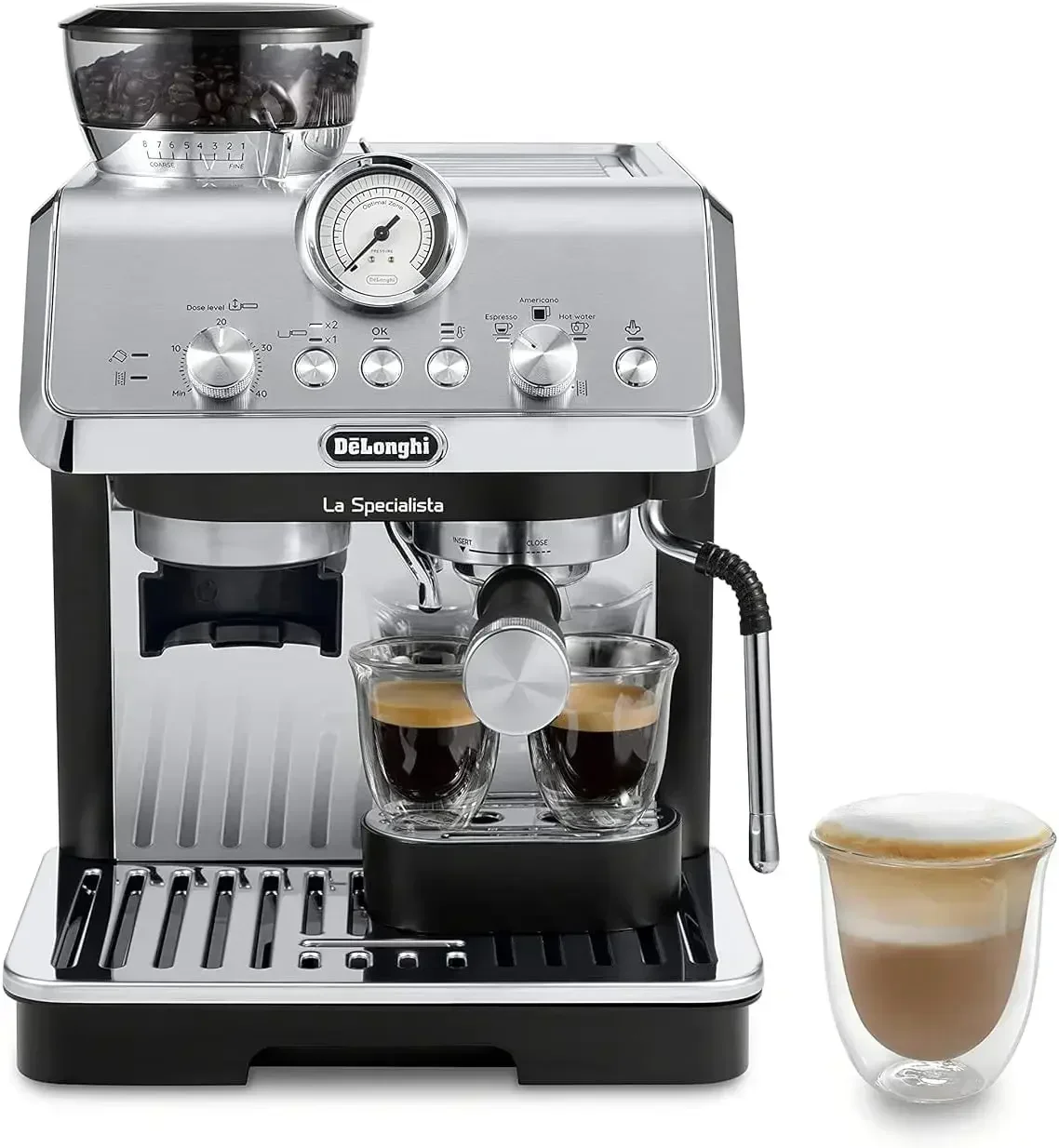 Kitchen suppliesDe'Longhi La Specialista Espresso Machine with Grinder, Milk Frother, 1450W, Barista Kit - Bean to Cup Coffee &