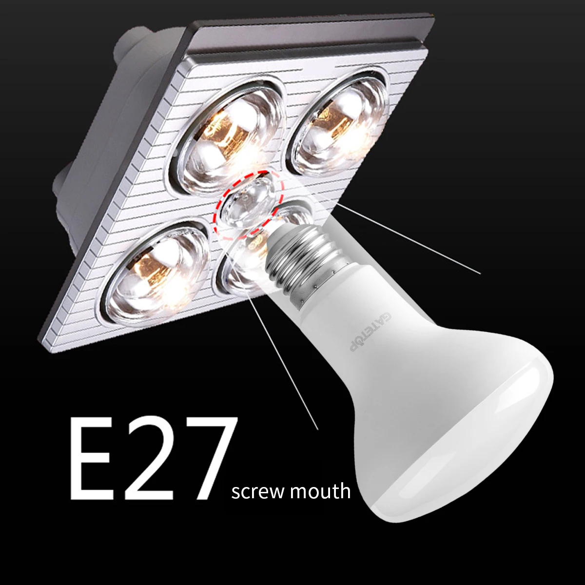 LED 목욕 램프 버섯 전구, E27, E14, R50, R63, R80, 220V, 6W, 10W, 12W, 비 스트로브, 따뜻한 백색광, ERP2.0 에 맞춰 1-10 개