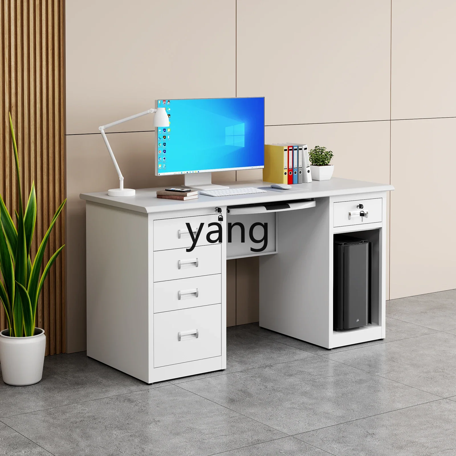 Lmm Computer Desk with Drawer Staff Financial Workbench