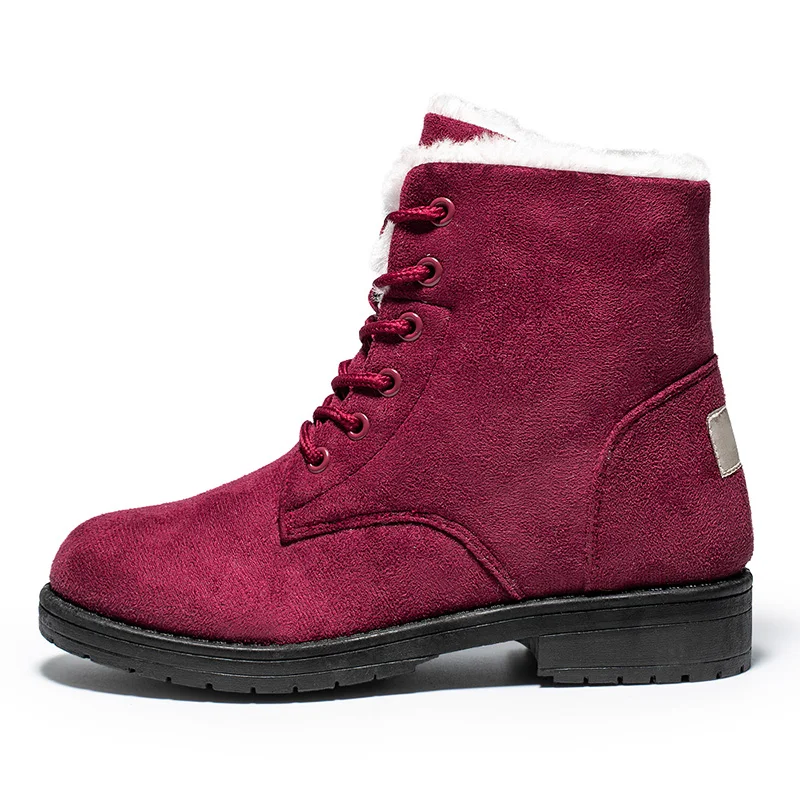 Snow Women Boots Flat Boots For Women Platform Ladies Shoes Plush Keep Warm Boots Ladies Fur New Winter Shoes Women Botas Mujer image 5