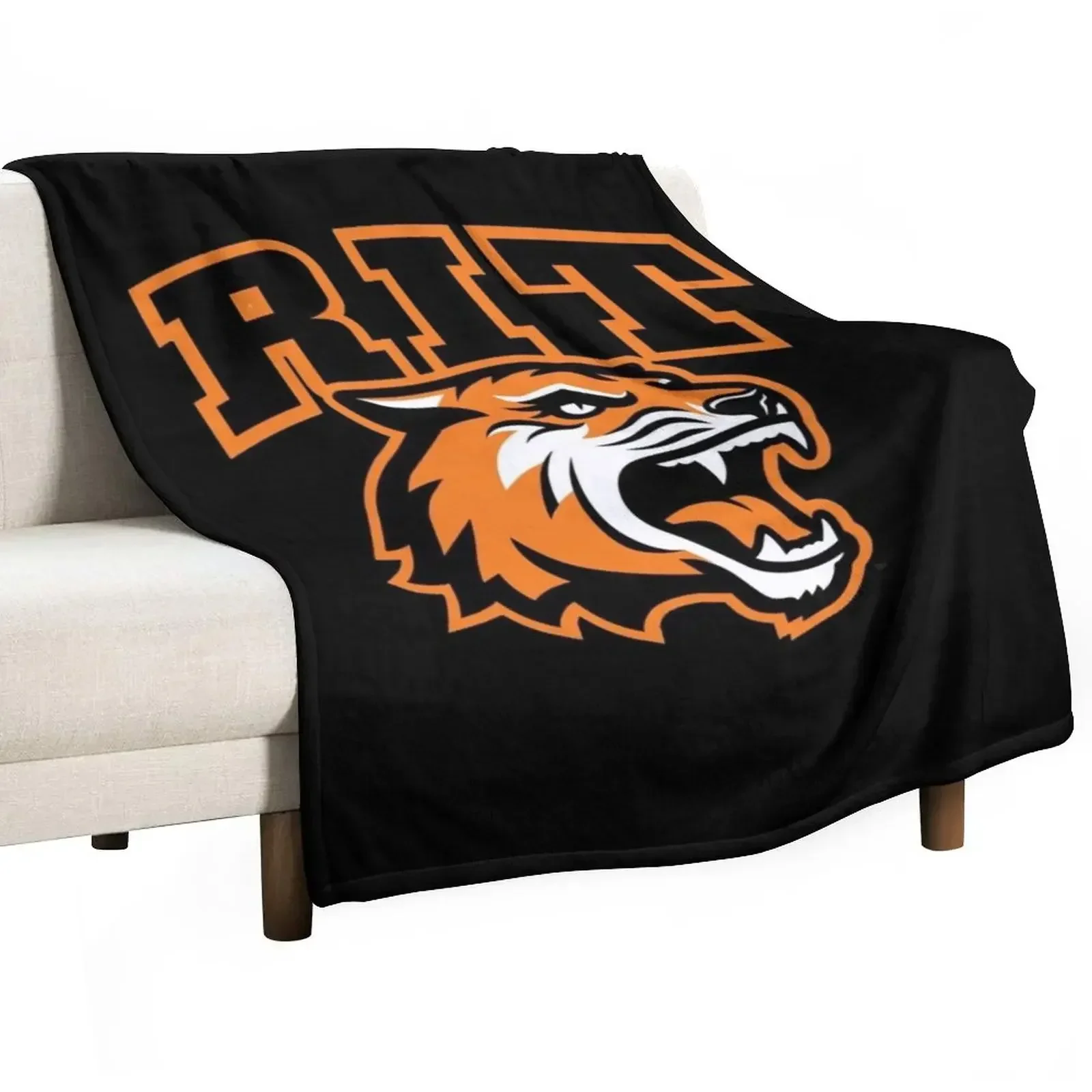 

RIT TIGERS Throw Blanket Winter beds Designers Thermal Blankets