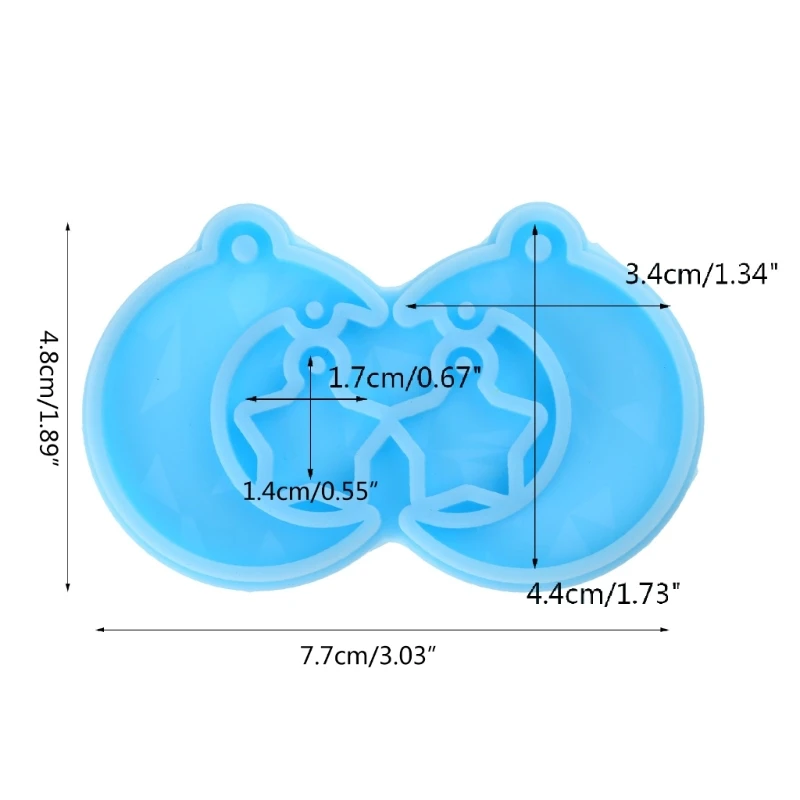 Khuôn silicon mặt dây chuyền bông ngôi sao để đúc Epoxy Đồ trang sức móc khóa