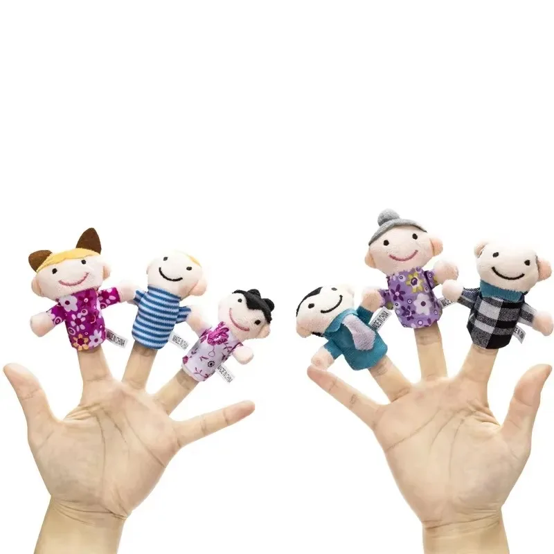 

Cloth Velvet Puppets Finger Puppet Set 6 People Family Members Finger Puppets Set Story Time Party Favors for Kids Gifts