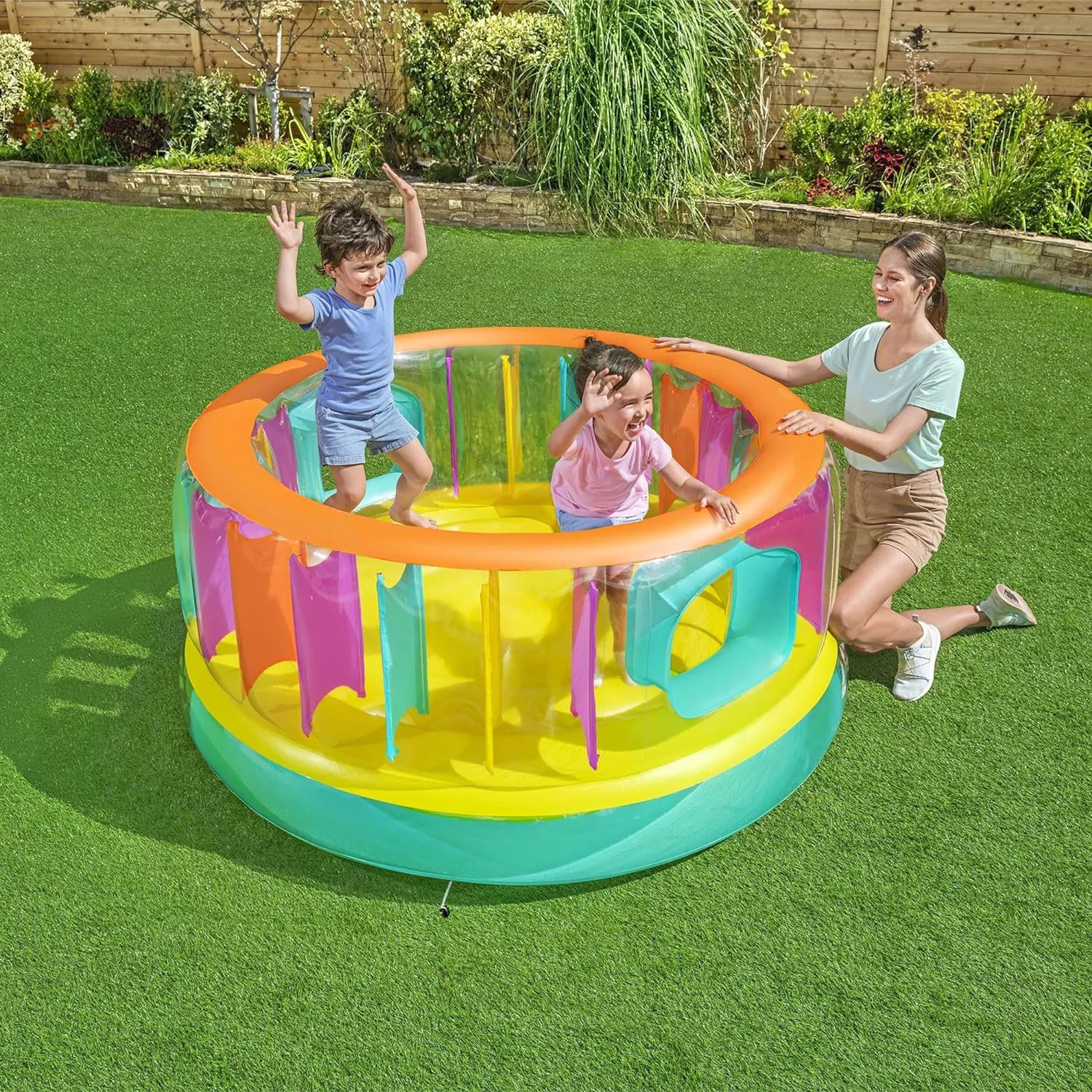 Inflatable trampoline toy castle playground children's jumping bed, household infant indoor small naughty castle