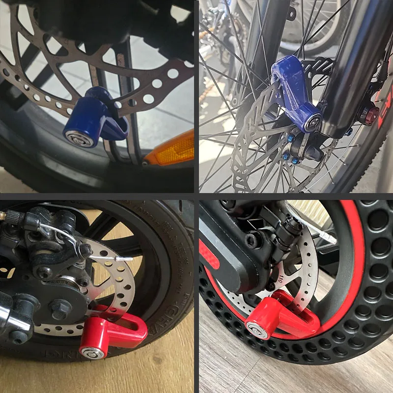 Motorcycle Bike Anti-Theft Wheel Disc Brake Lock, Safety Disc Wheel Lock, Mountain Road Bike Padlock with Keys view 6