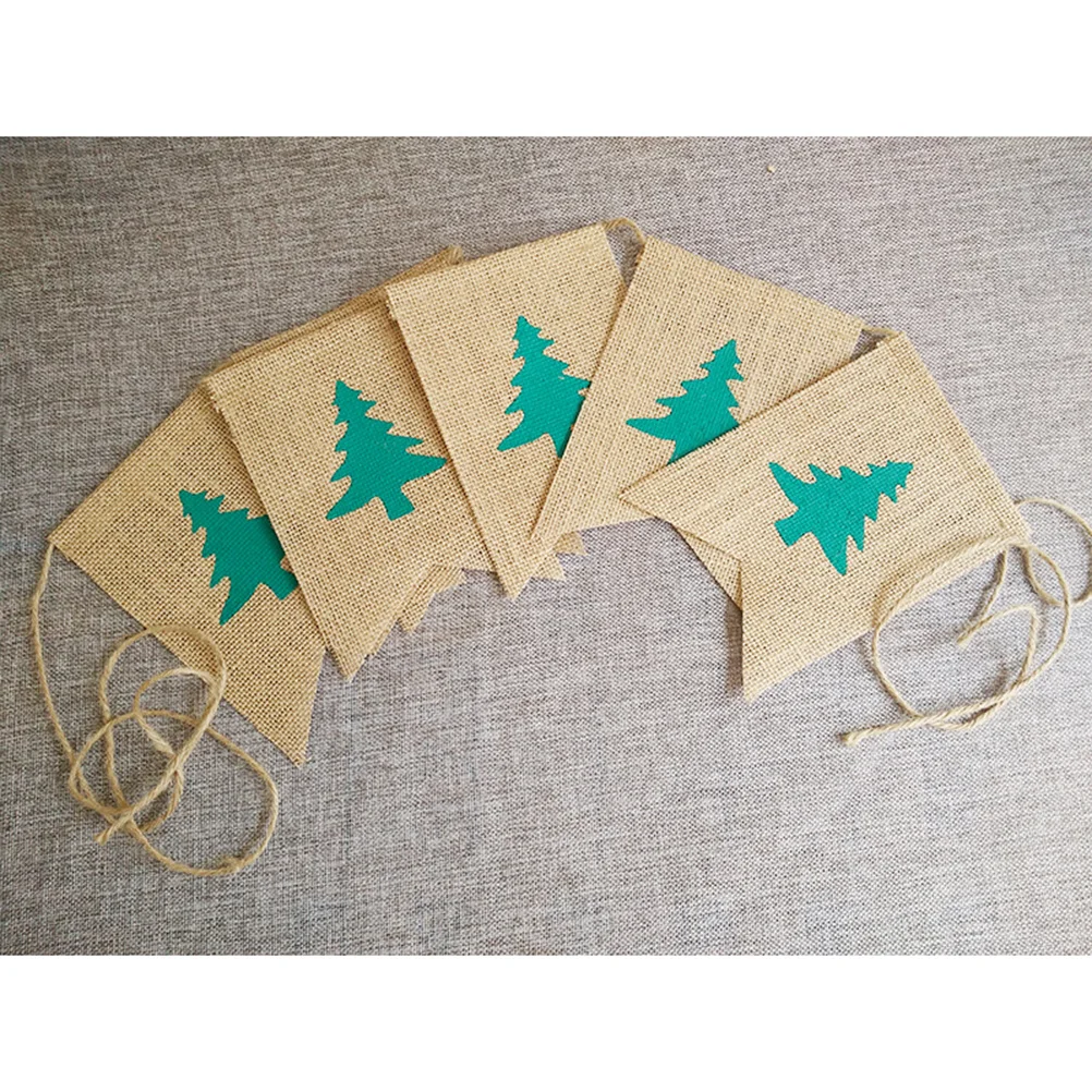 

Christmas Burlap Banner 2.8M Garland Heavy Duty Light Weight Party Decoration Wall Tree Hallway Happy Christmas Merry