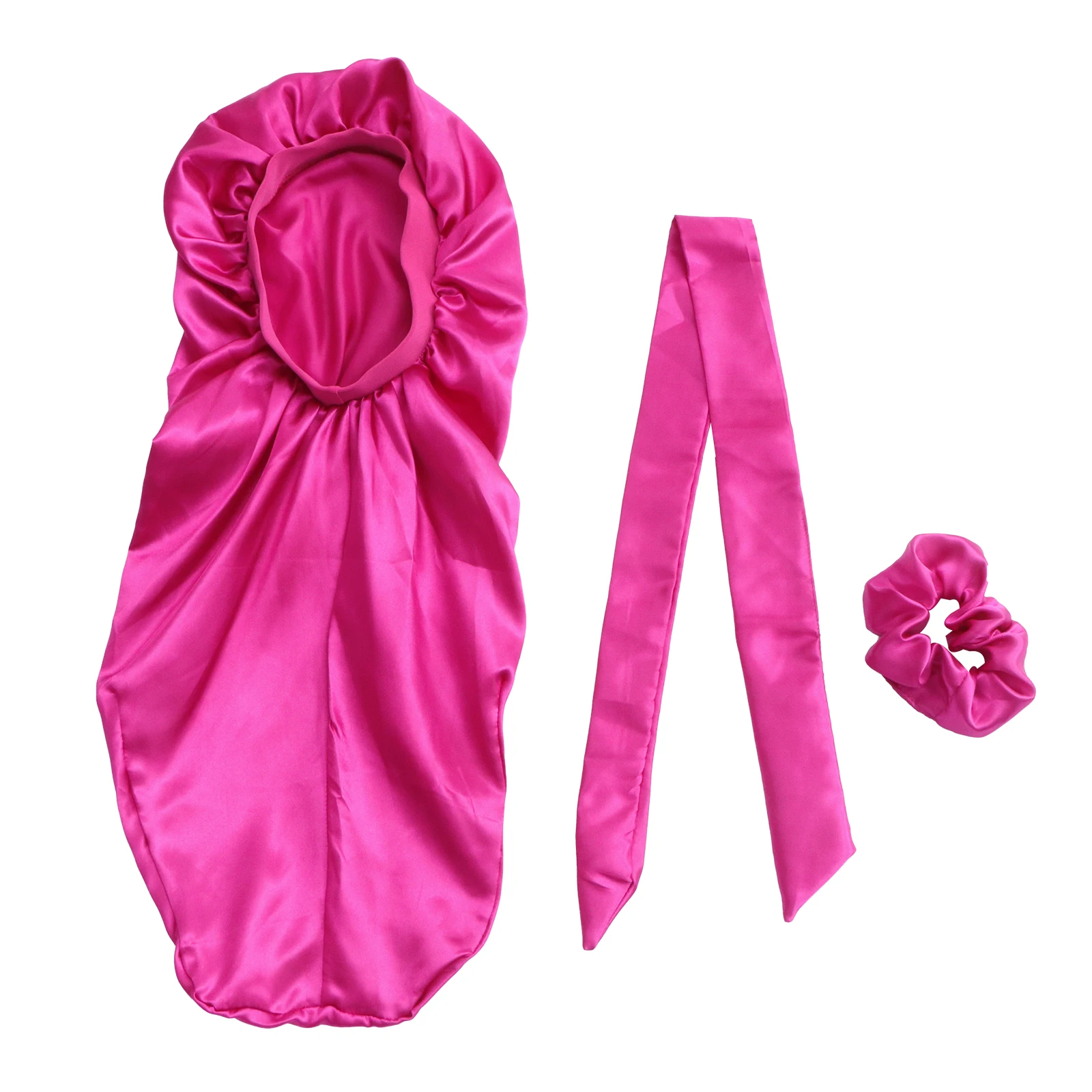 

3 Pcs Three Piece Turban Cap Satin Bonnet Sleep Elasticity Band Silk Schlaf Haarhaube Schlafhaube
