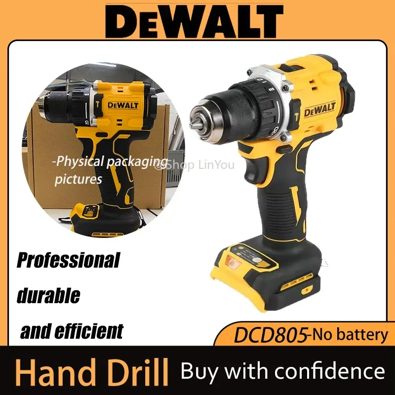 DEWALT Lithium Battery 20V Rechargeable Brushless Compact Electric Screwdriver Hand Drill Impact Drill DCD805