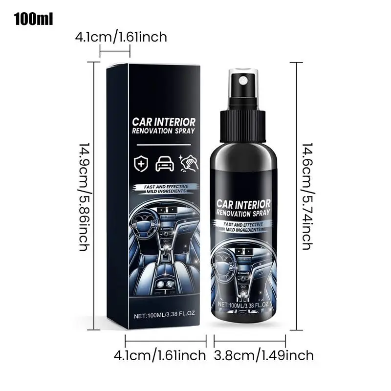 100ml Car Interior Leather Wash Cleaner Multi-Purpose Cleaner Tool Car Restorer Strong Decontamination Sofas Kitchen Shoes Wash