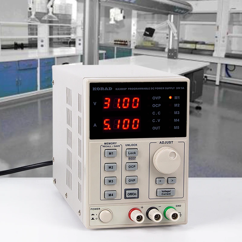 KA6005P Laboratory Adjustable Digital Linear Programmable DC Power Supply 60V 5A 0.01V 0.001A USB RS232 Interface Connect PC