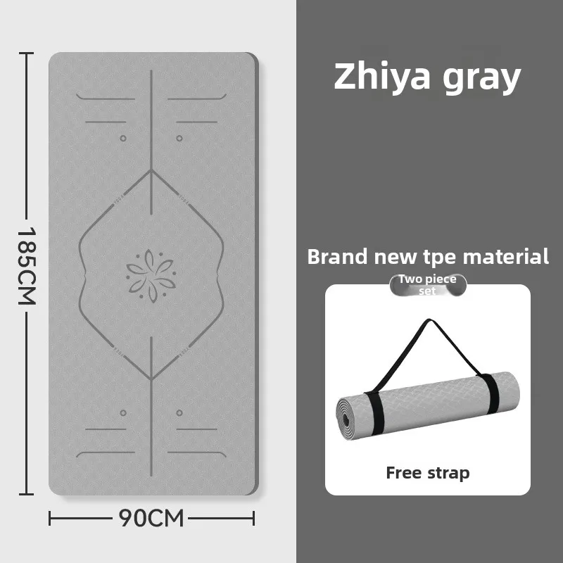 Large Size Yoga Mat Men Exercise Crunches Thickened Wider Non Slip Professional TPE Yoga Mat Thick Exercise Mat Workout Mat