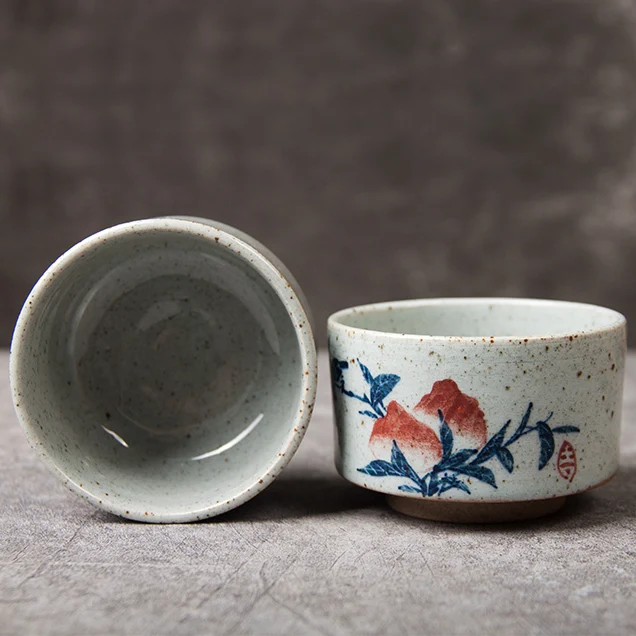 Jingdezhen Hand-Painted Tea Cup, Wood Fired Ceramic