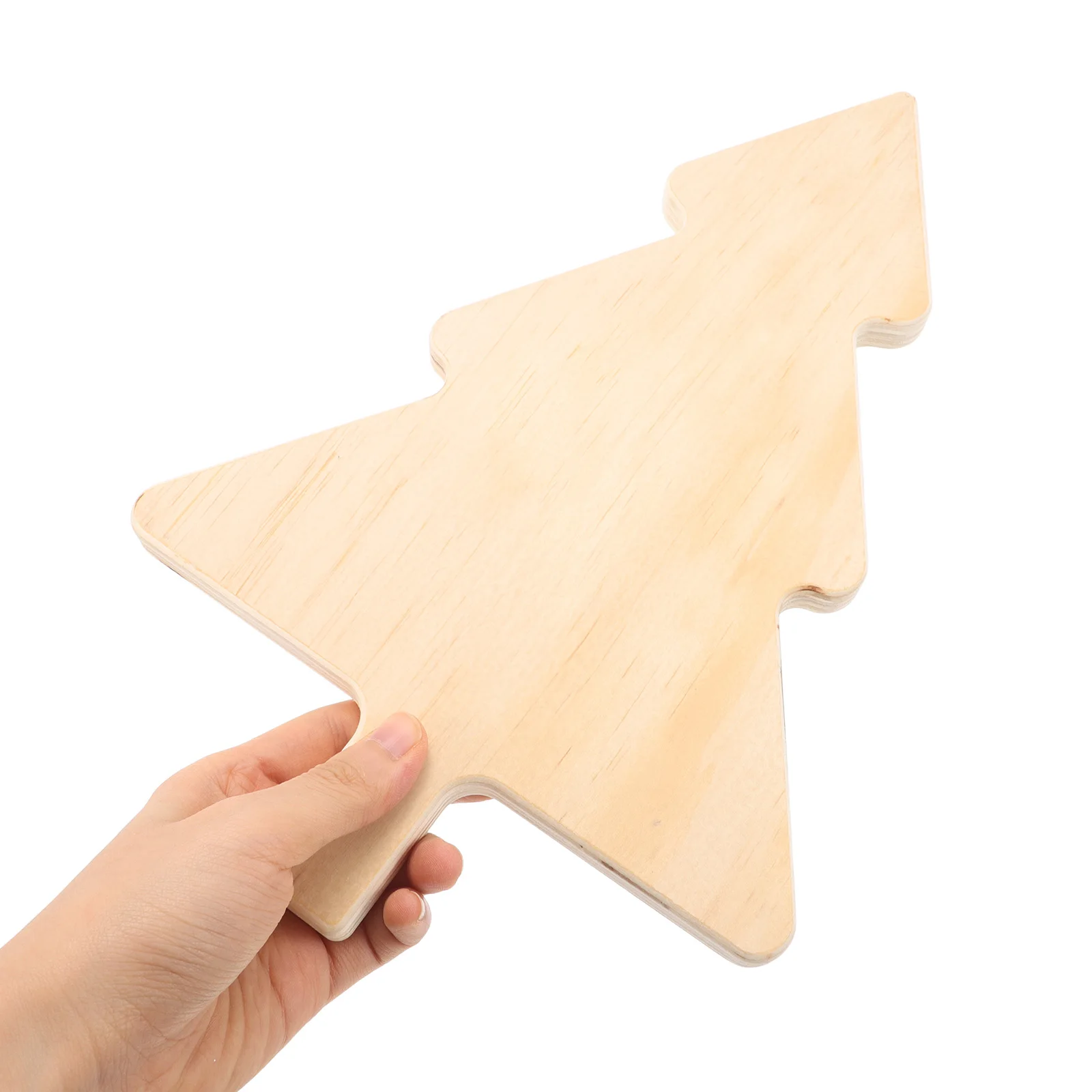

Christmas Tree Serving Board Dual Function Chopping and Display Plate Festive Plywood Tray for Snacks Sandwiches Sushi