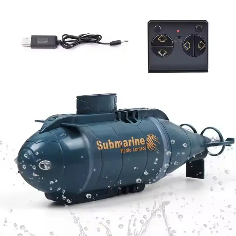 Mini RC Nuclear Submarine Spielzeug 6-Wege-Fernbedienung Boot Elektrischer Tauchfisch Wassertank Kindergeschenke