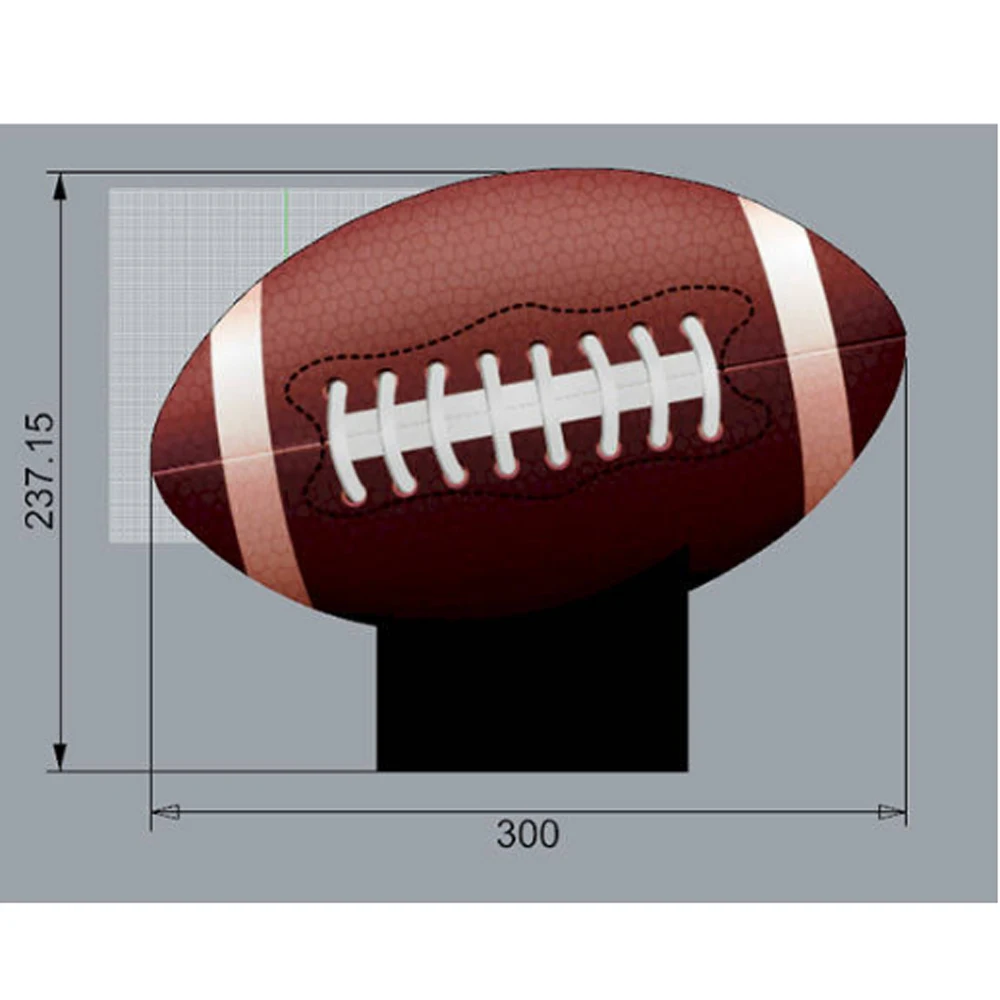 Giant 3M NFL Inflatable Rugby Football Replica Balloon Giant Inflatable Soccer Ball Model สําหรับการโฆษณา