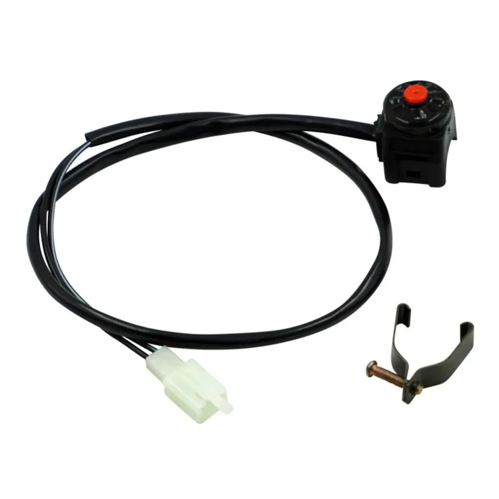 Universal Motorcycle Kill Stop Switch Red Push Button Dirt Bike ATV UTV Dual Sport Horn Starter Durable for 22mm