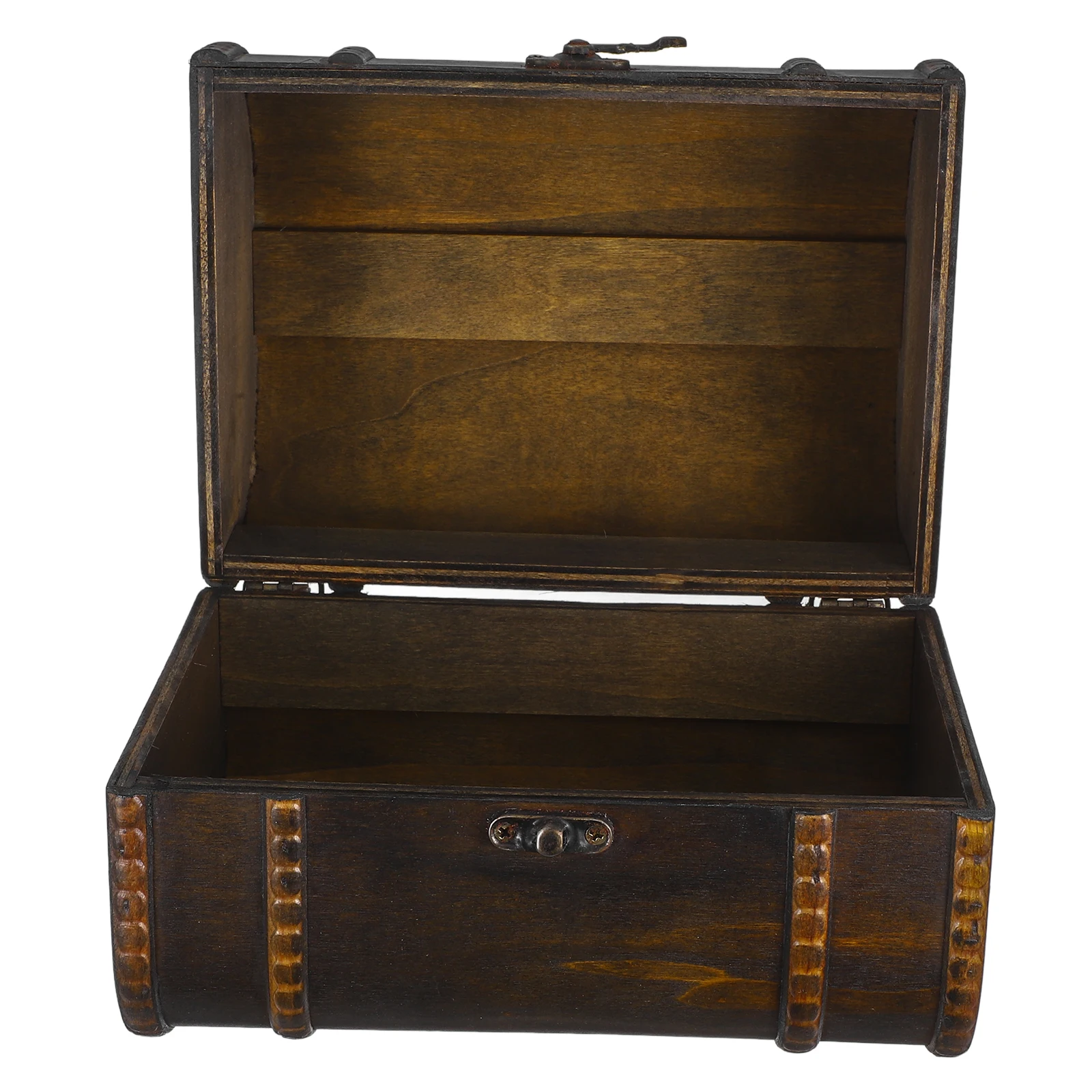 

Wooden Jewelry Storage Vintage Trinket For Women Large Capacity Retro Jewelry Container Wood Ring Earring Holder Organizer Case