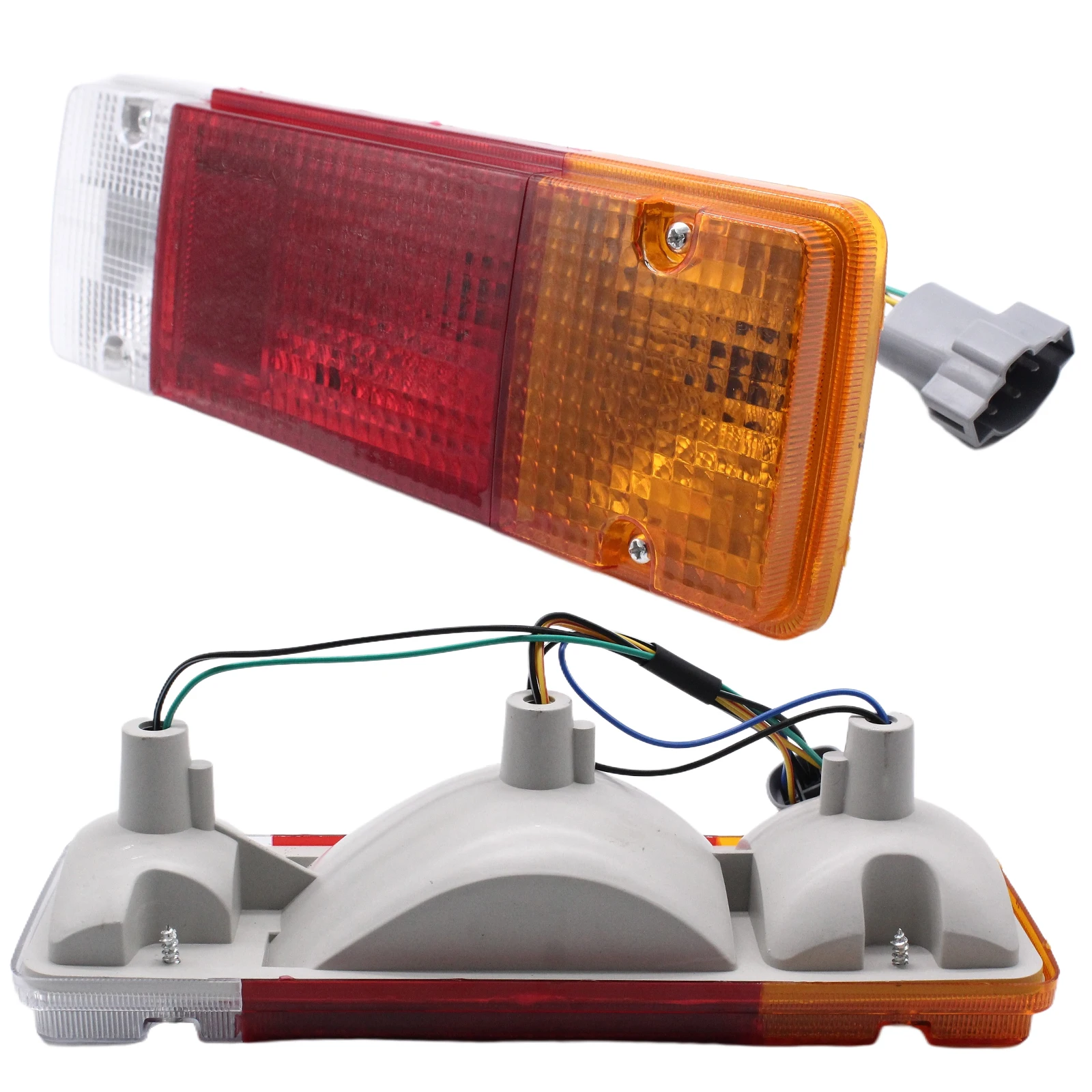 

1 Pair Car Rear Bumper Light Square Plug Car Tail Lights Rear Brake Lights for Toyota Landcruiser 70 75 79 Series Ute