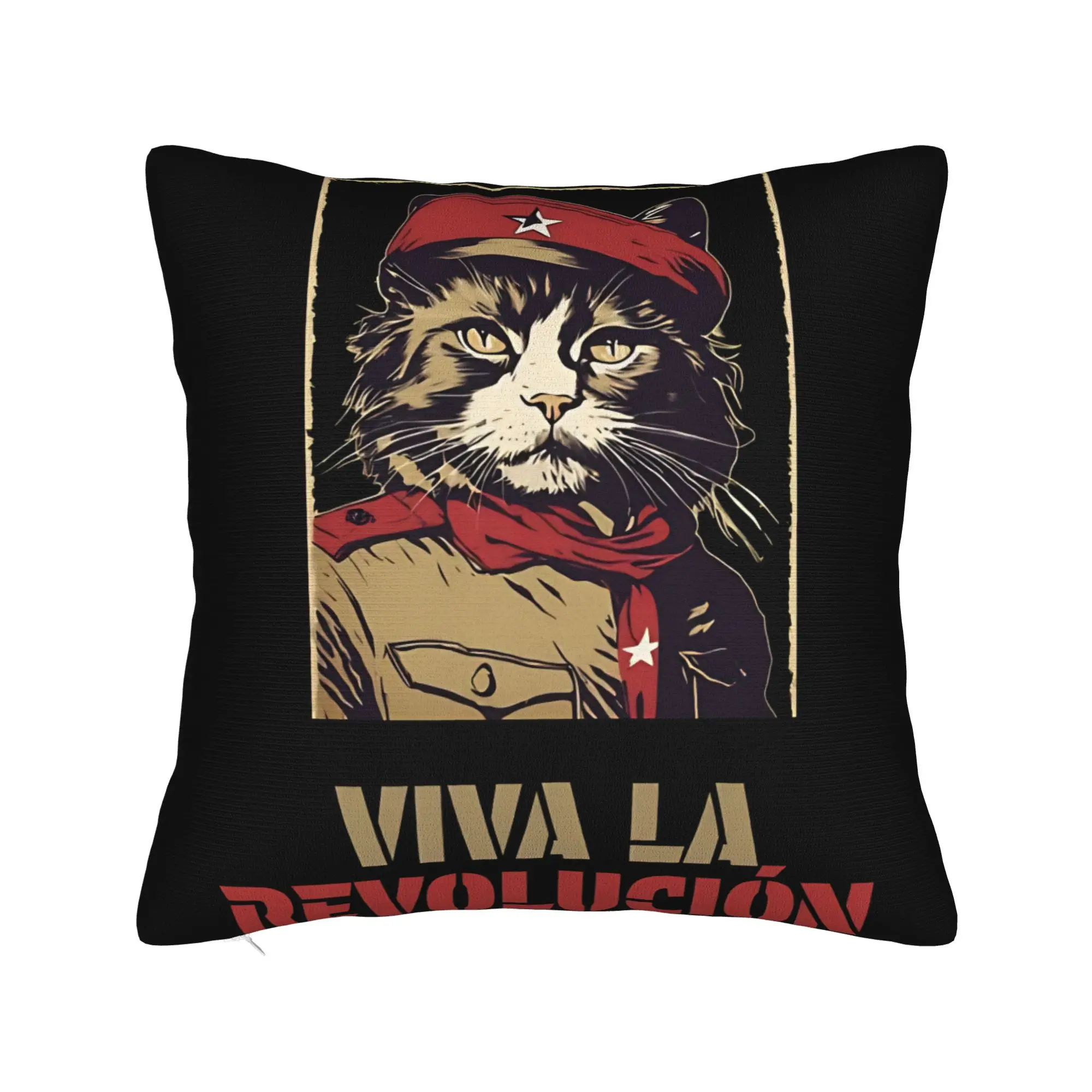 Viva La Revolution Carl Cat Lover Pillowcases Merch Printing Cushion Cover Decorative  Pillow Case Cover Home Multi Size
