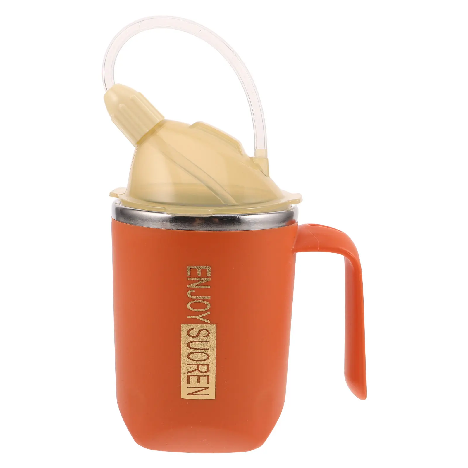 Dysphagia Drinking Cup Stainless Steel 400Ml Ergonomic Handle Spillproof Nursing Aid Elderly Safe Mug Choking Prevention