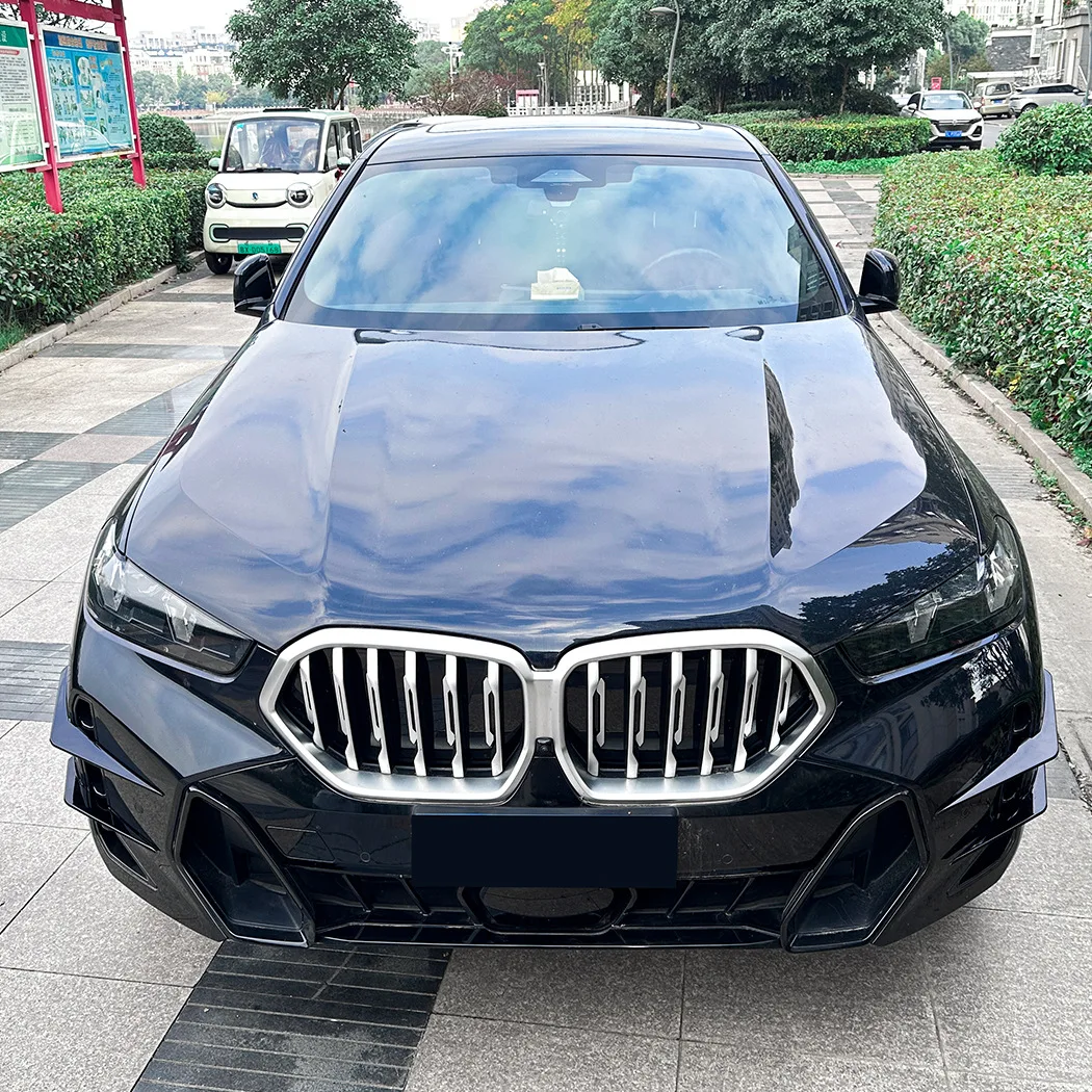   سيارة الجانب الأمامي تنفيس الهواء الفاصل لسيارات BMW X6 G06 LCI M Sport 2023 + الفاصل المفسد الرياح شفرة سكين تقليم الجسم أطقم الملحقات