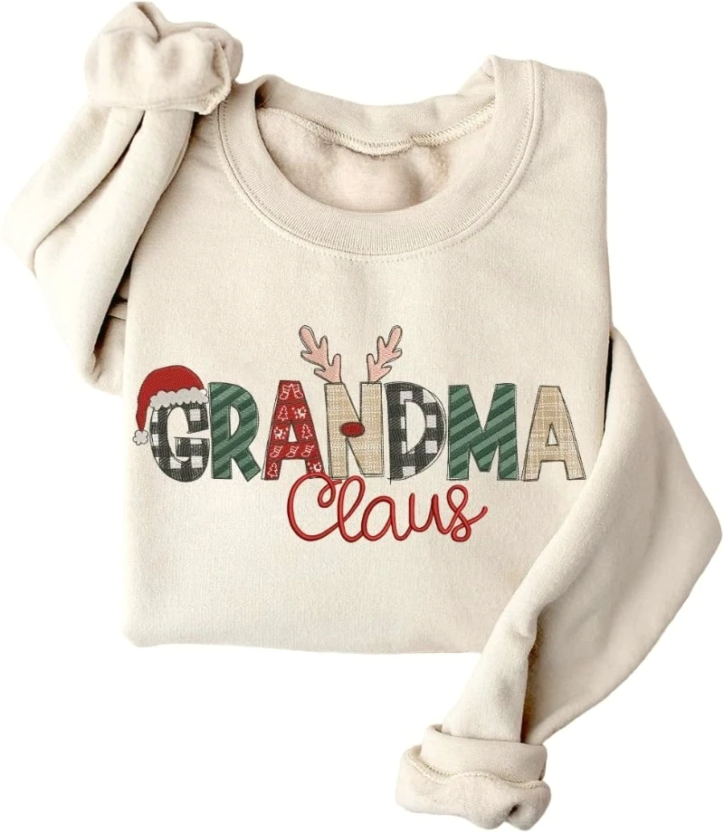 عيد الميلاد كلوز البلوز ماما الجدة جيجي ميمي عرف اسم الهدايا هوديي للنساء سترة ملابس شخصية ملابس ترويجية #3