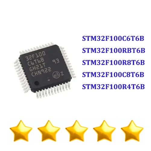 

5PCS STM32F100 STM32F100C6T6B STM32F100RBT6B STM32F100R8T6B STM32F100C8T6B STM32F100R4T6B
