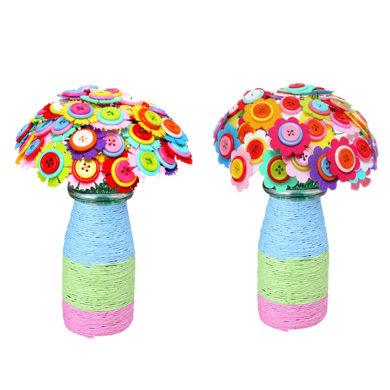 Kits d'artisanat de fleurs pour enfants, 2 ensembles, fournitures de fête, cadeaux d'anniversaire, cultiver les mains, compétences cérébrales, Design attrayant