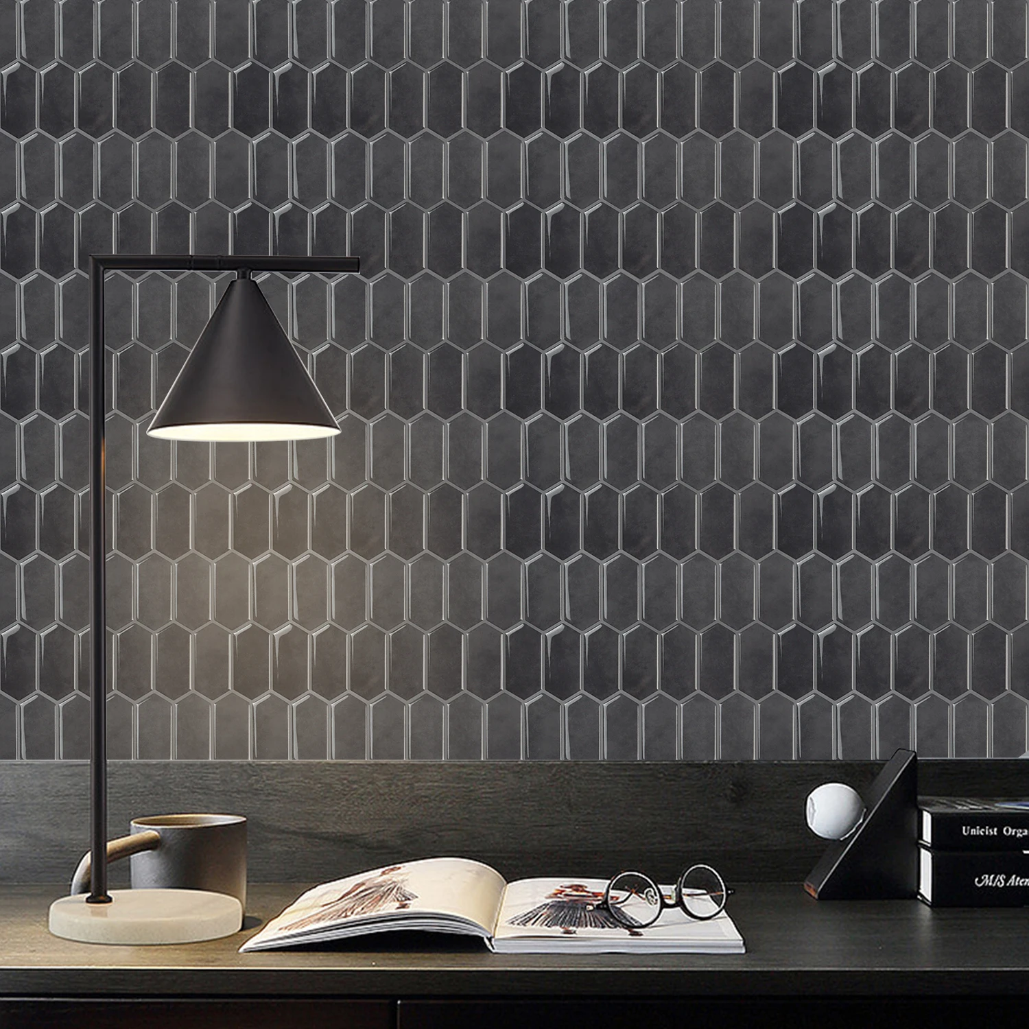 Vividtiles 10 Sheets Peel and Stick Vinyl Wallpaper 3D Imitation Brick Self-adhesive Wall Tike Sticker for Indoor Decoration view 2