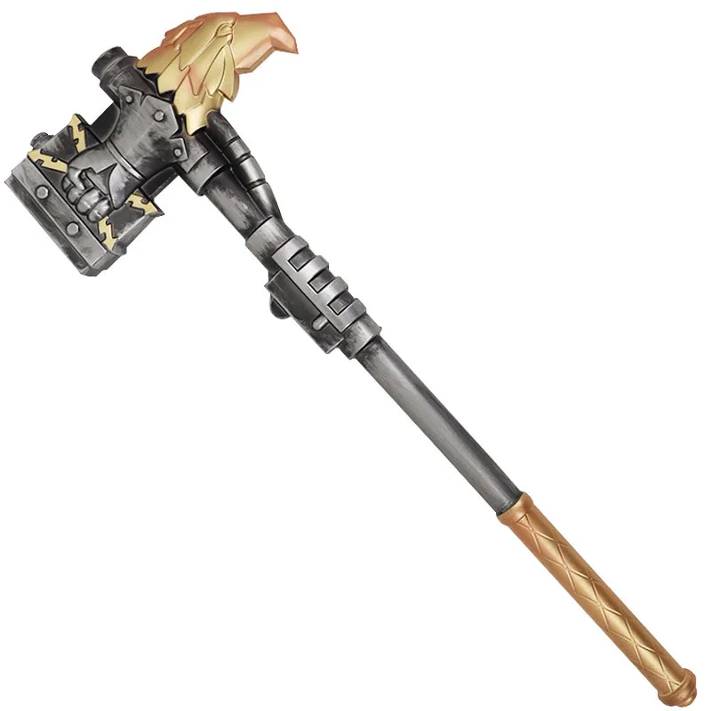 70 cm/27.56in Kunststoffen 40000 Game PU Power Hammer Model Middeleeuwse Rekwisieten Randapparatuur Feestartikelen Cosplay Display Ornamenten Speelgoed