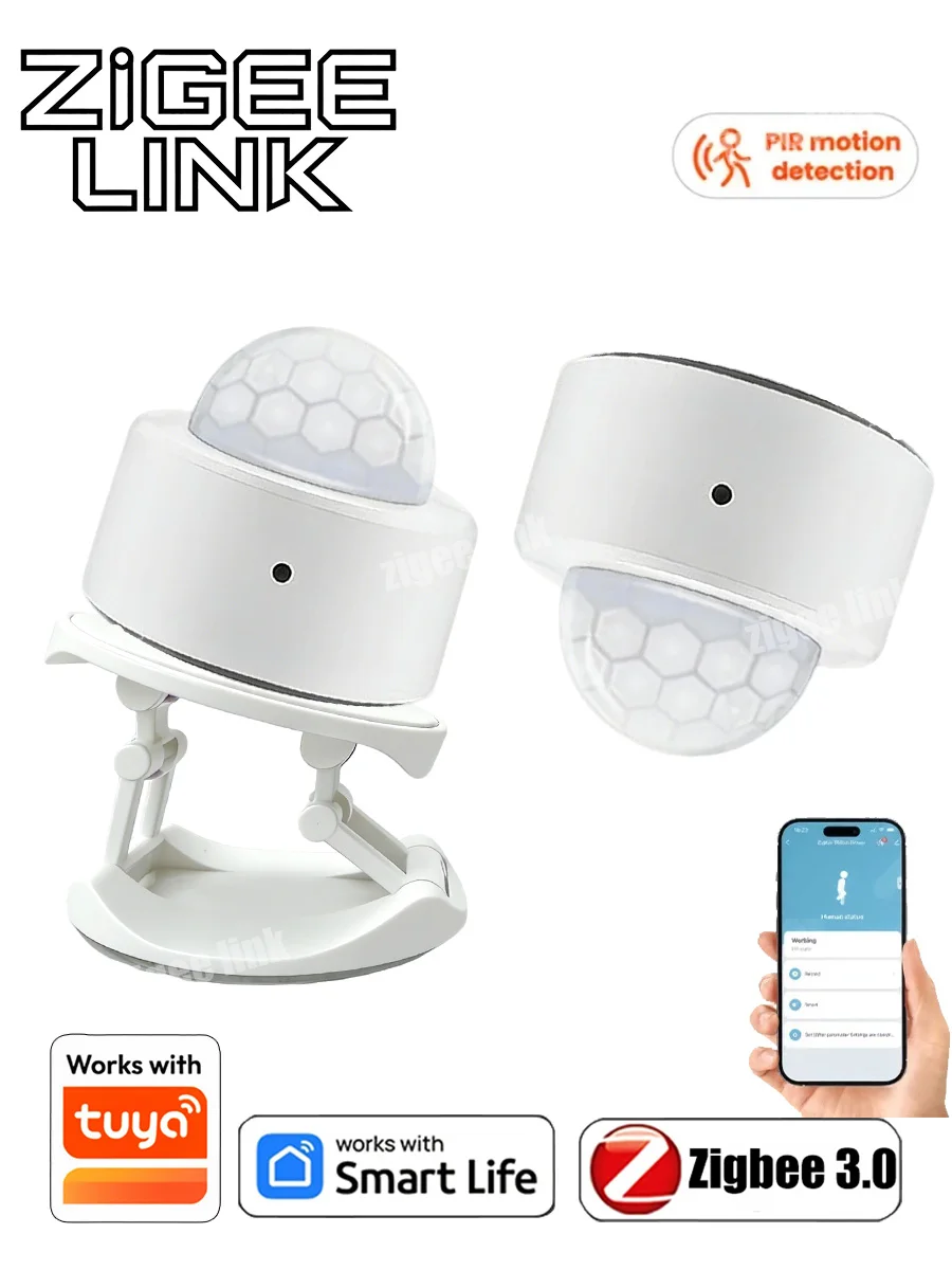 Zigbee 3.0 PIR Bewegingssensor Smart Home Menselijk lichaam Infrarooddetectie Beveiligingsalarmdetector Werkt met Tuya Alexa - afbeelding 2