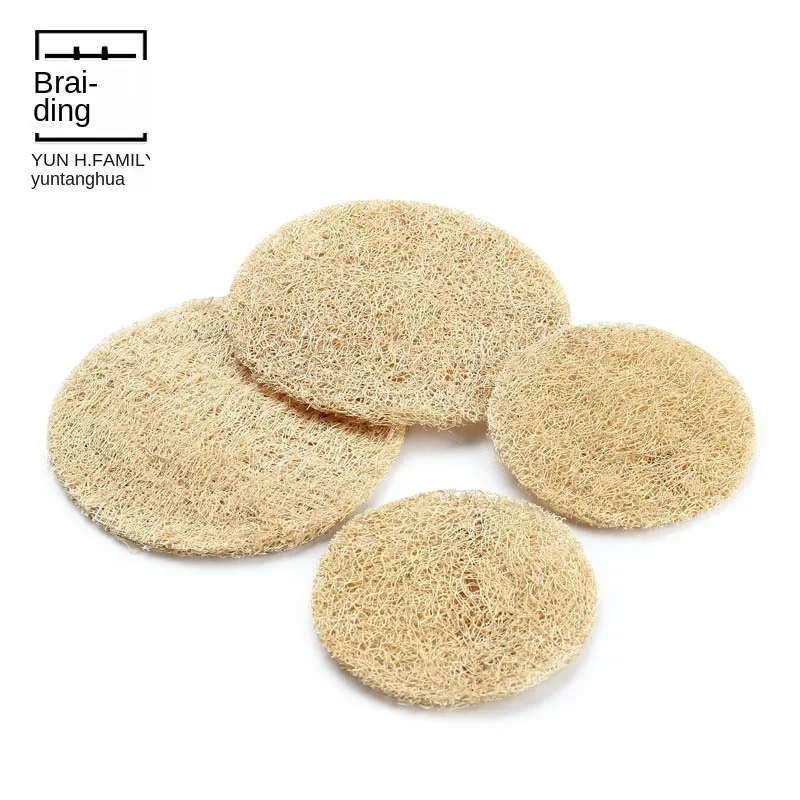 Japanese-Style Handmade Natural Loofah Sponge Pot Mat Pot Mat Coaster Tea Pot Base Tea Mat Kung Fu Tea Set Tea Ceremony