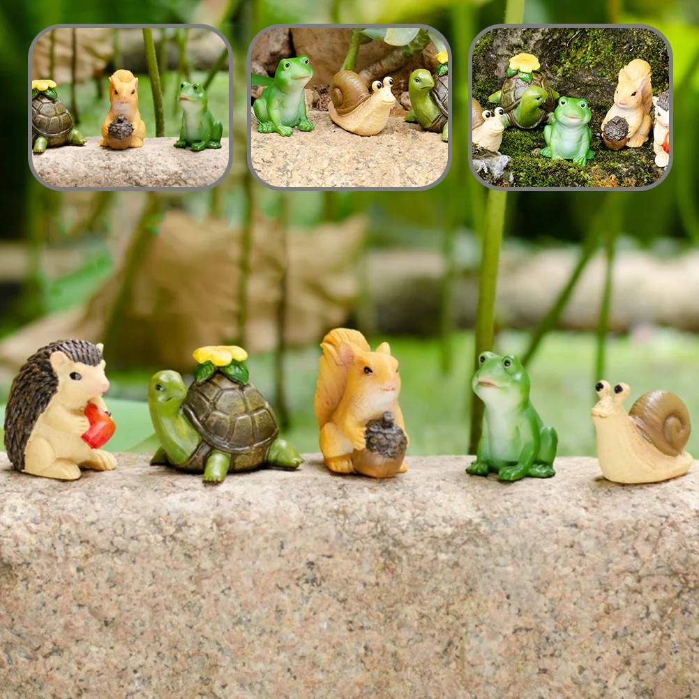 

Resin Craft Miniature Garden Adornment Animal Design Car Flowerpot Decor Bonsai Lovely Shape Gardening Prop
