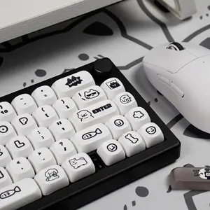 Kediler ve yavru kedi keycaps taşlama profil boya alt termal pbt keycaps özel, güzel, klavye için 64/104/108 mekanik klavye Klavye oyun corsair'inizdeki en iyi 10 satış-no. 9