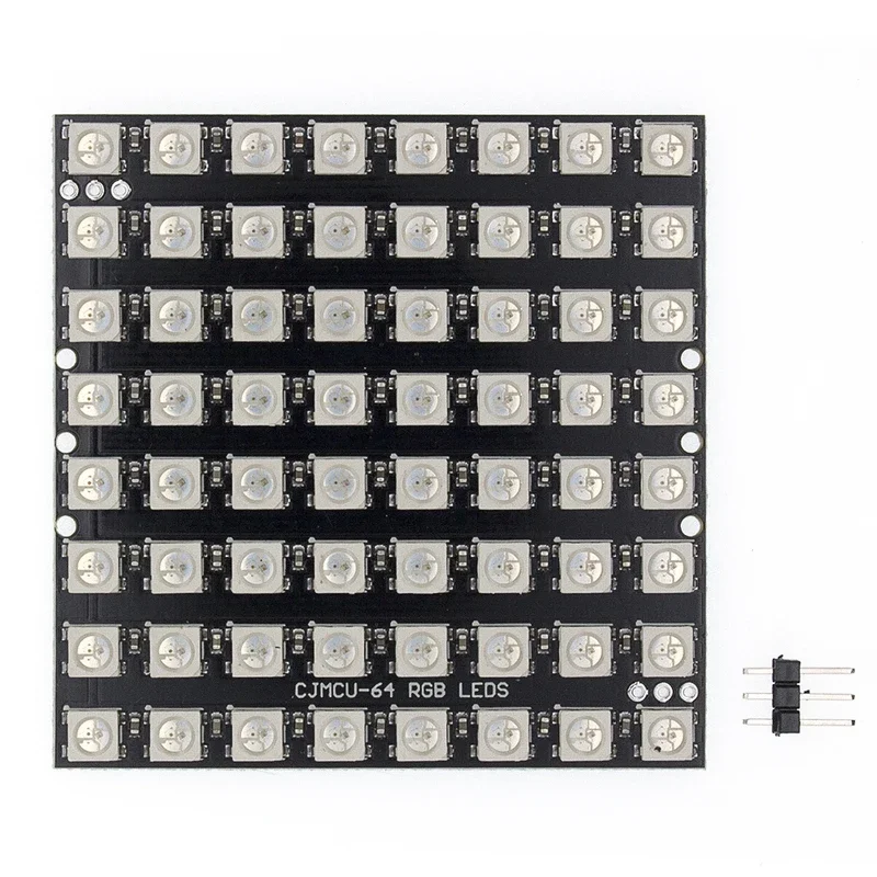 WS2812 LED 5050 RGB 8x8 64 LED Matrix 64 Bit 5050 RGB LED full-color built-in driving lights