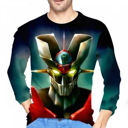 New Mazinger Z Anime Robot 3D Print T-Shirt Men Women Casual Long Sleeve T Shirts Oversized Harajuku Male Tees Tops Man Clothing