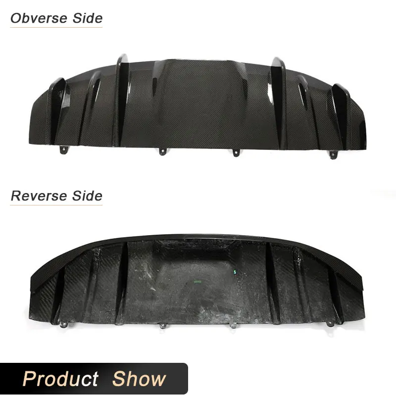Prepreg Dry Carbon Car Rear Bumper Diffuser Lip Spoiler for Porsche Taycan 9J1 Standard 2019 2020 Racing Rear Lip Apron Body Kit