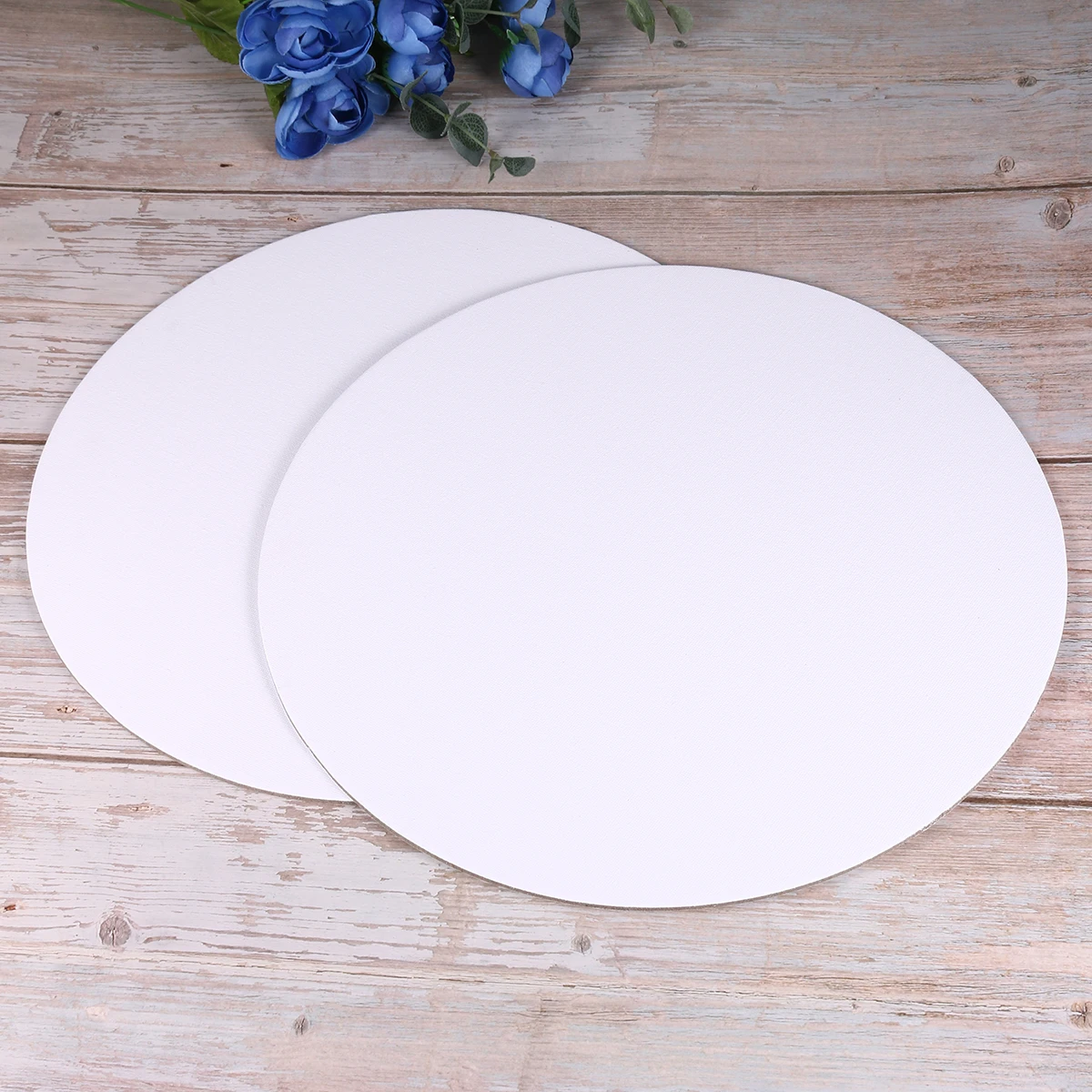 

6 PCS Oil Painting Board Canvas Round Art White Boards Canvases Small Circle for Circular
