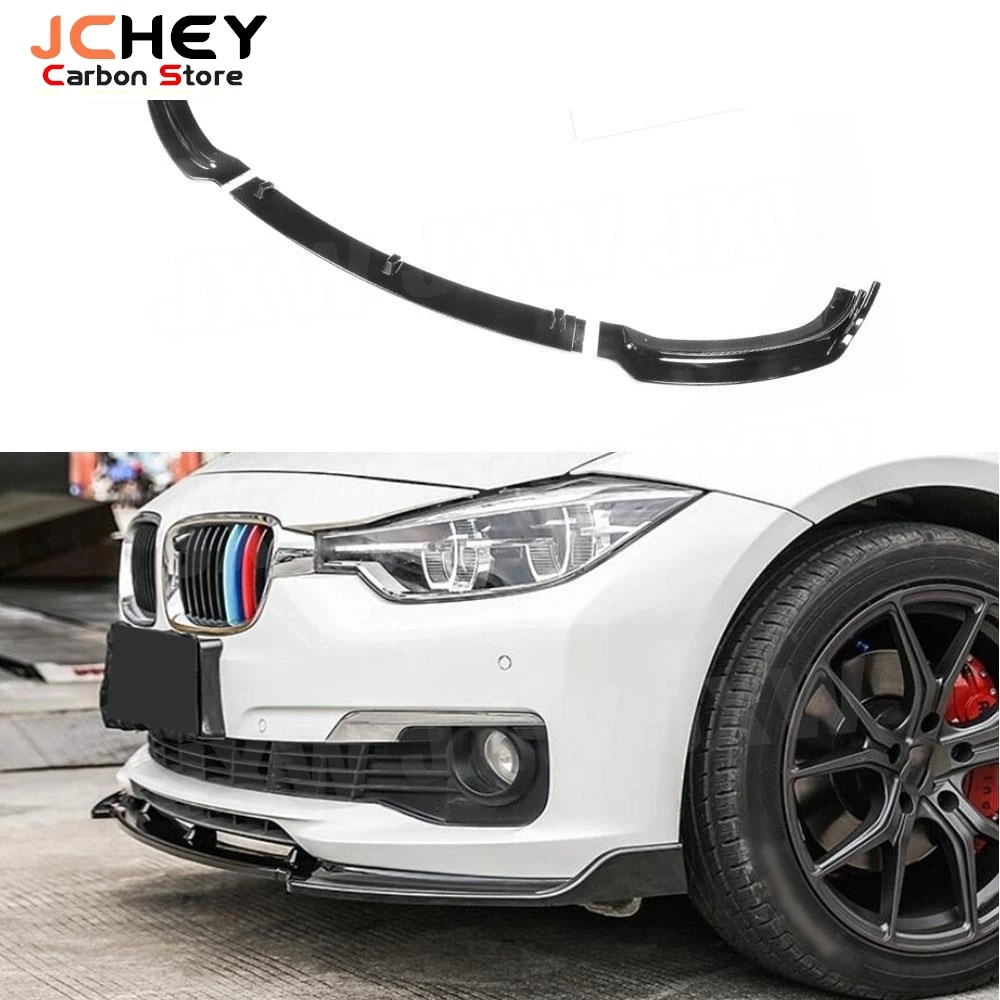 

JCHEY Carbon Fiber Front Lip Spoiler For BMW 3 Series F30 F35 Standard Bumper 2012-2018 FRP Head Bumper Chin Shovel Car