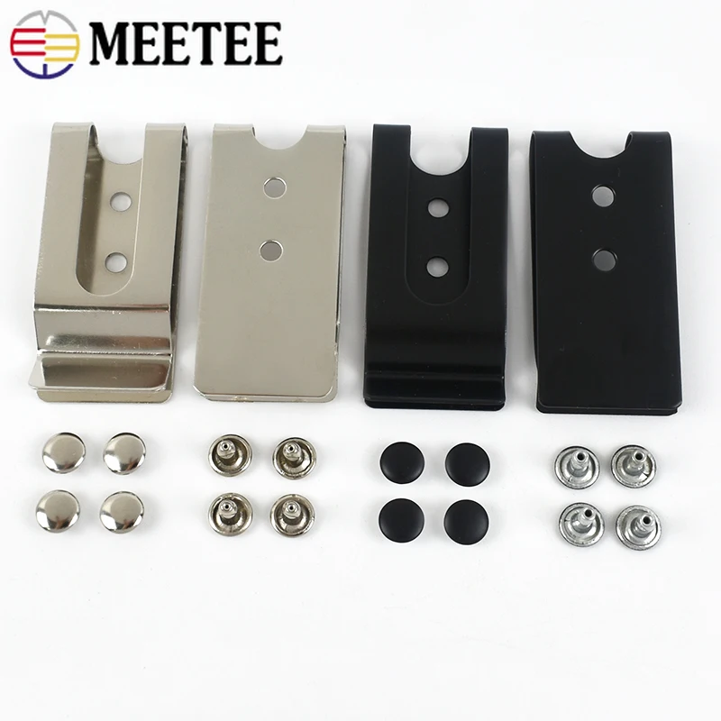 

10P Metal Belt Buckle Clip Intercom Sheath Holes Waistband Clips Wallet Loop Hook Man Waist Band Clasp DIY Hardware Accessories