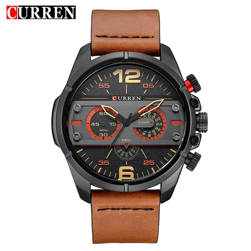 2024 CURREN 8259 Watches Men Luxury Brand High Quality Watch Men Clock Male Sports Quartz-Watch Mens Wristwatch