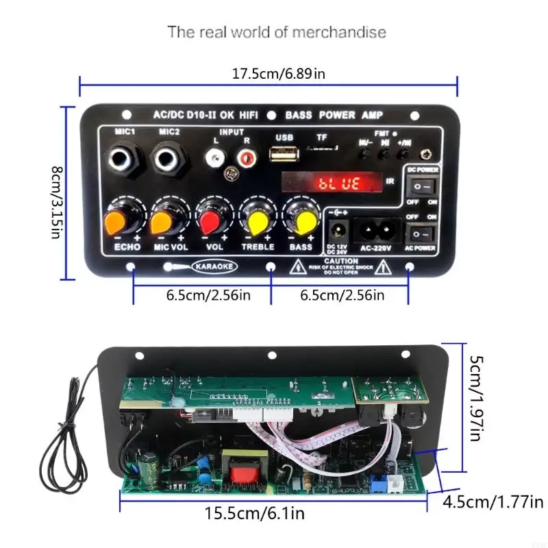 บอร์ดขยายเสียงเบสอันทรงพลัง 918C พร้อมจอแสดงผลสำหรับซับวูฟเฟอร์สำหรับบ้านกลางแจ้ง