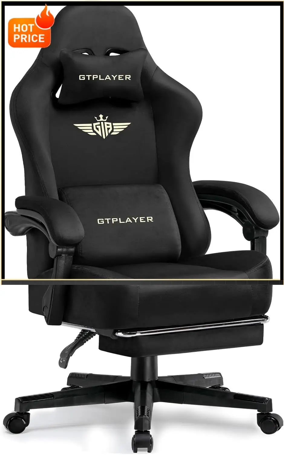 

Бестселлер: Игровое кресло для высоких и крупных людей, до 180 кг, с подставкой для ног, высокой спинкой, пружинным механизмом и эргономичным комфортом