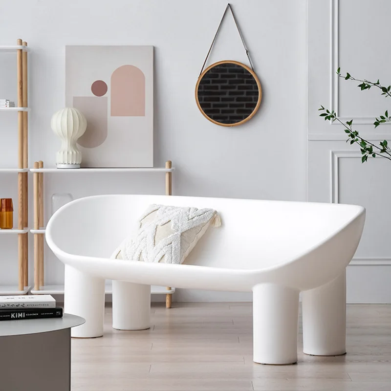 

ins B & B style, elephant leg three-person sofa, backrest double, modern simple sofa chair